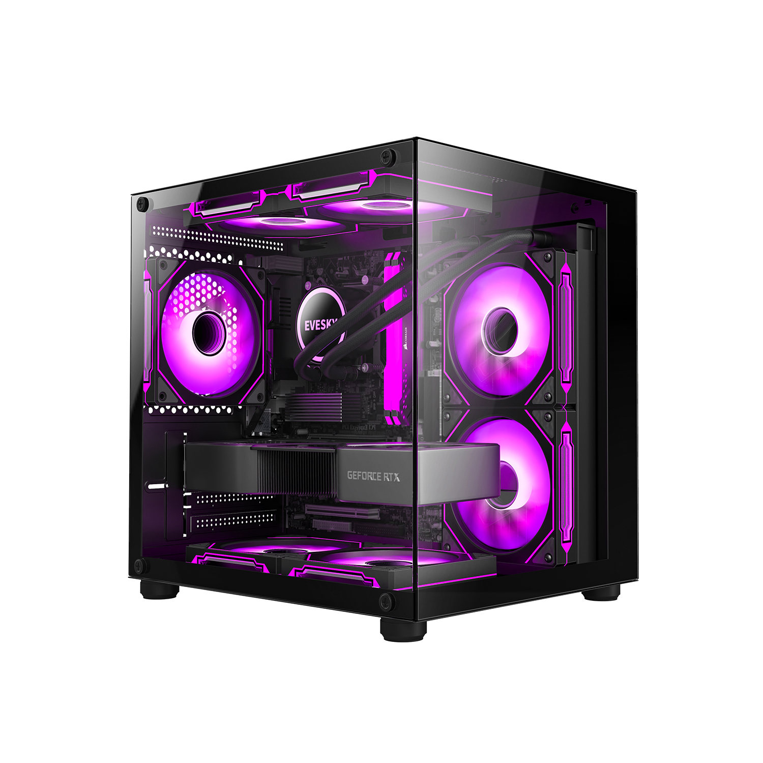 Корпус игровой EVESKY Q3 + 3 ARGB кулера