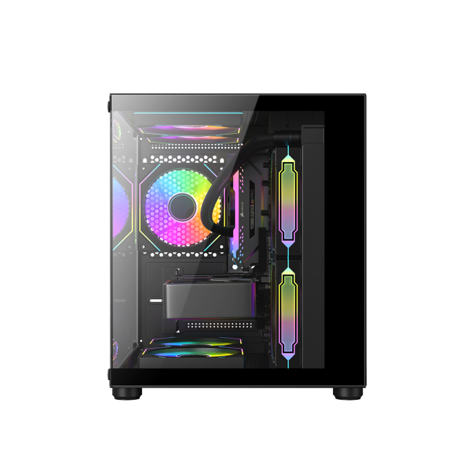 Корпус игровой EVESKY Q3 + 3 ARGB Кулера Черный
