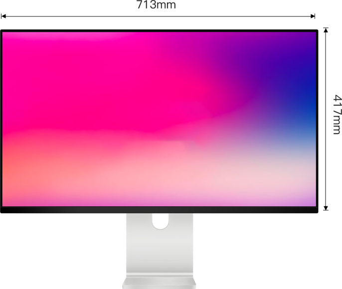 Монитор Kuycon G32-X 6K 32' 60Hz Без Перфорации Стенд без регулировки высоты