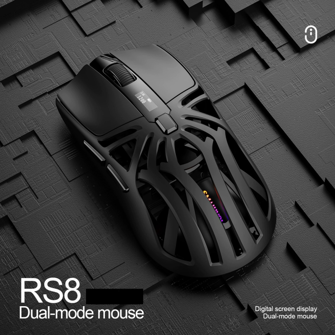 Игровая беспроводная мышь SmileWolf Rs 8 2.4Hz + BT Черная